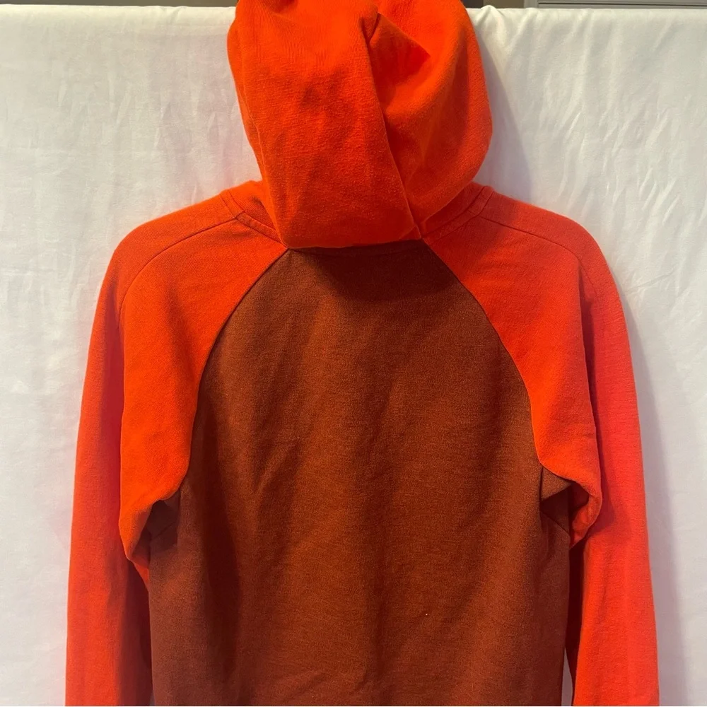 Nike Draw String Long Sleeve Hoodie Two‎ Tone Color Block Red Size Small Unisex